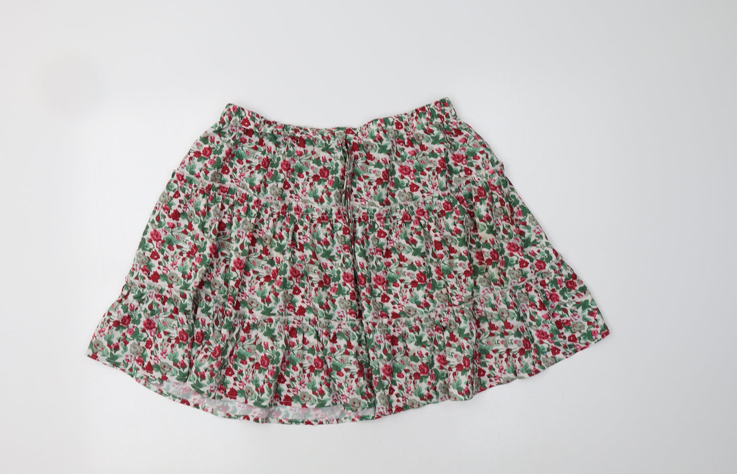 SheIn Womens Multicoloured Floral Polyester Flare Skirt Size L