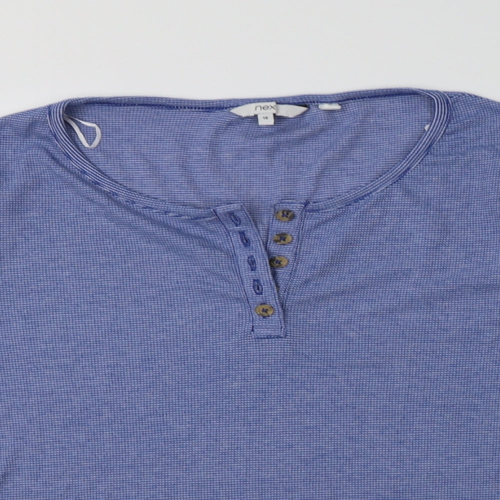 NEXT Womens Blue  Polyester Top Pyjama Top Size 16