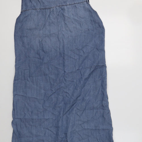 Lina Tomei Womens Blue  Lyocell A-Line  Size M  Collared