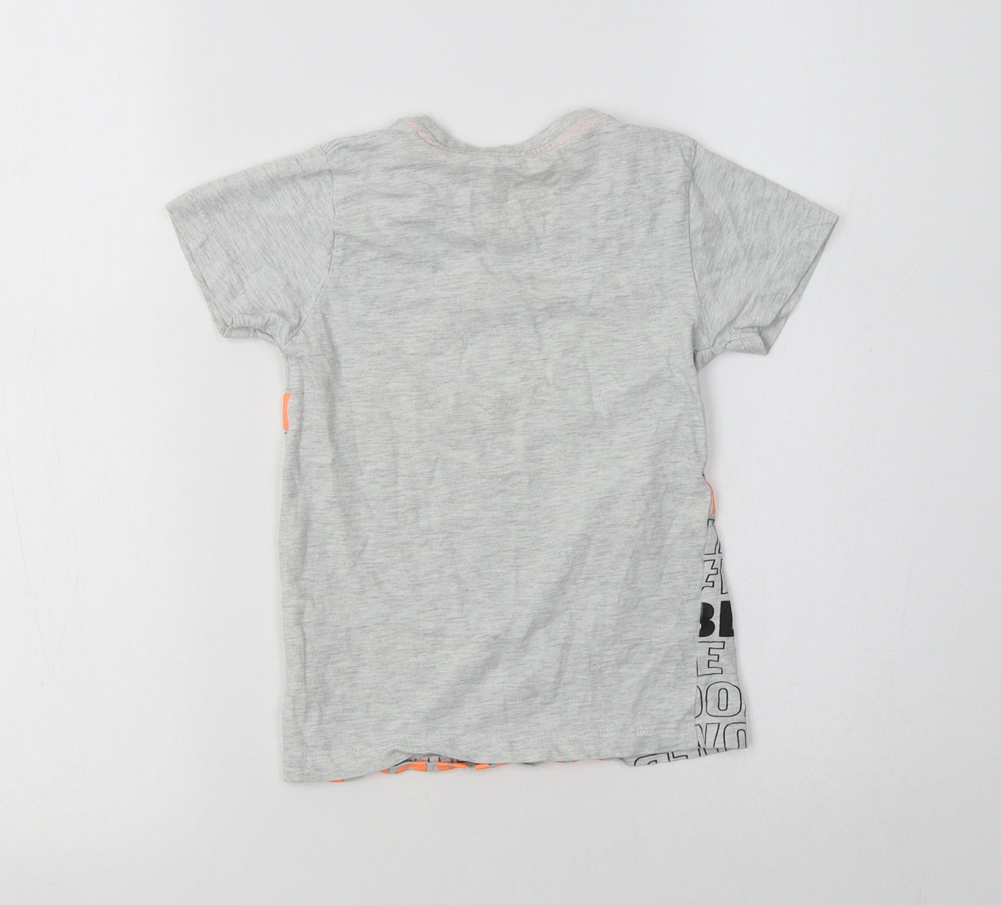 Matalan Boys Grey  Cotton Basic T-Shirt Size 5 Years Crew Neck
