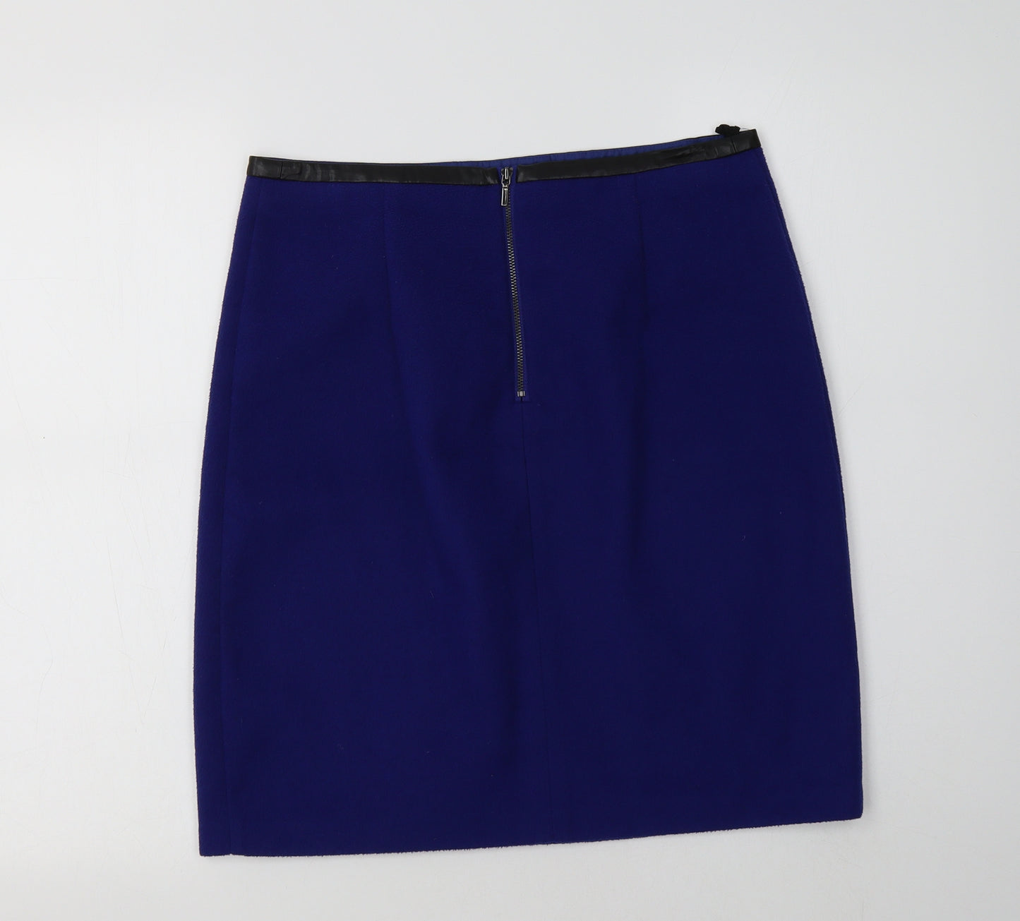 M&S Womens Blue  Polyester Straight & Pencil Skirt Size 10