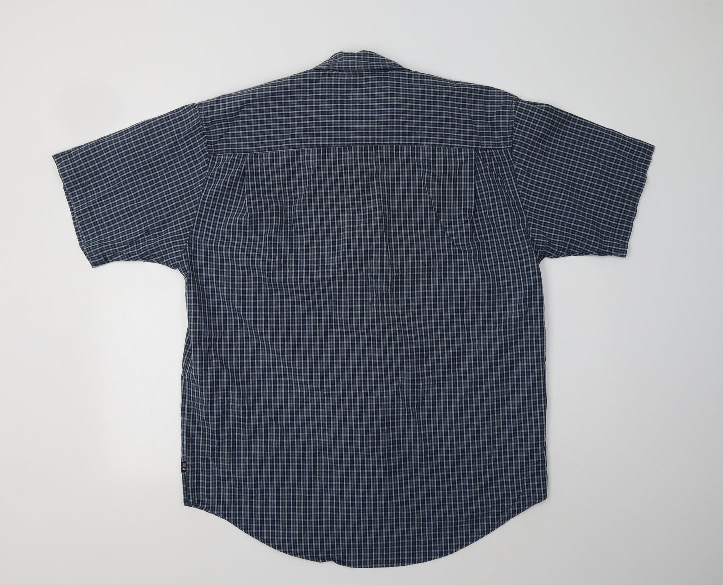 Wrangler Mens Blue Check Cotton  Button-Up Size M Collared