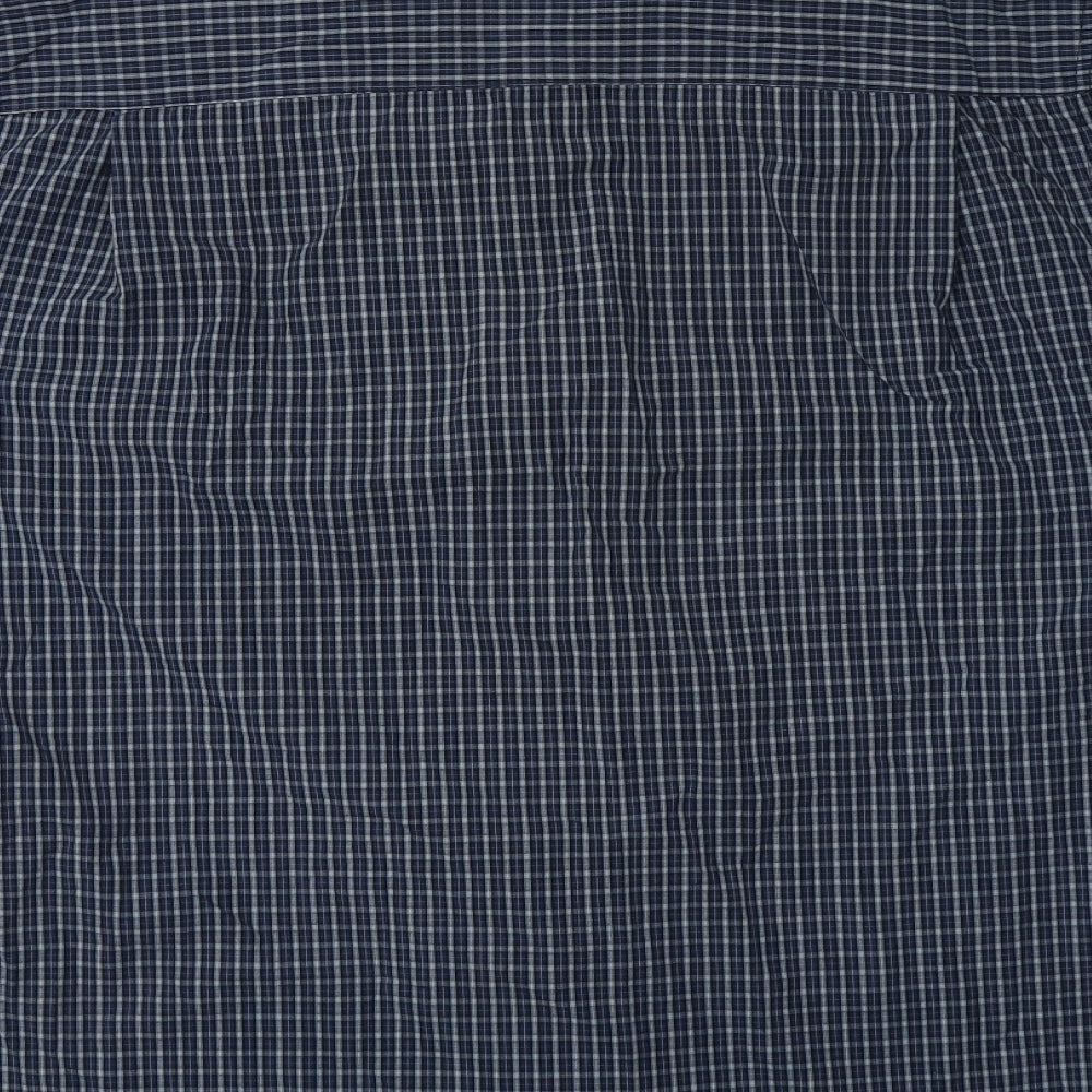 Wrangler Mens Blue Check Cotton  Button-Up Size M Collared