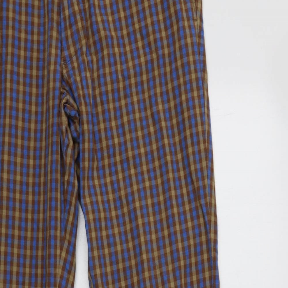 Penguin Mens Multicoloured Check Cotton Chino Trousers Size 34 L34 in Regular