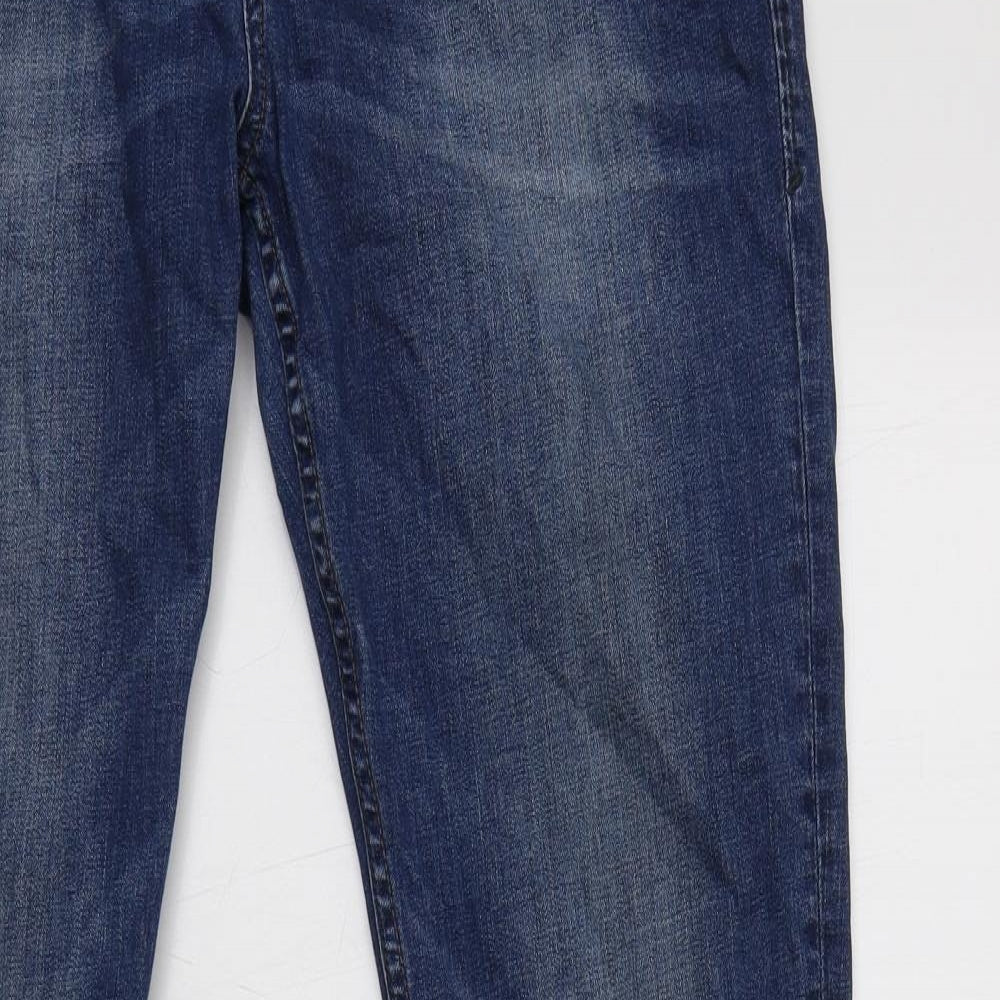 TOM TAILOR Mens Blue  Cotton Straight Jeans Size 34 L32 in Regular