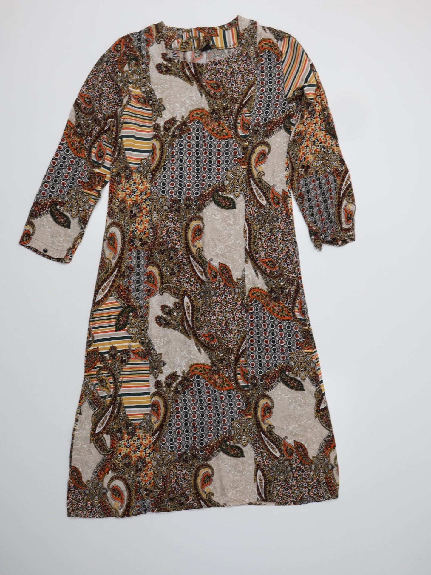 Artist Womens Multicoloured Paisley Viscose A-Line  Size 10  Crew Neck
