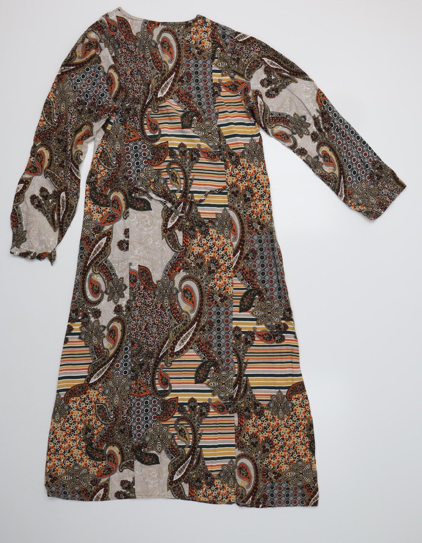 Artist Womens Multicoloured Paisley Viscose A-Line  Size 10  Crew Neck