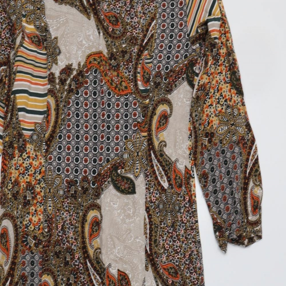 Artist Womens Multicoloured Paisley Viscose A-Line  Size 10  Crew Neck