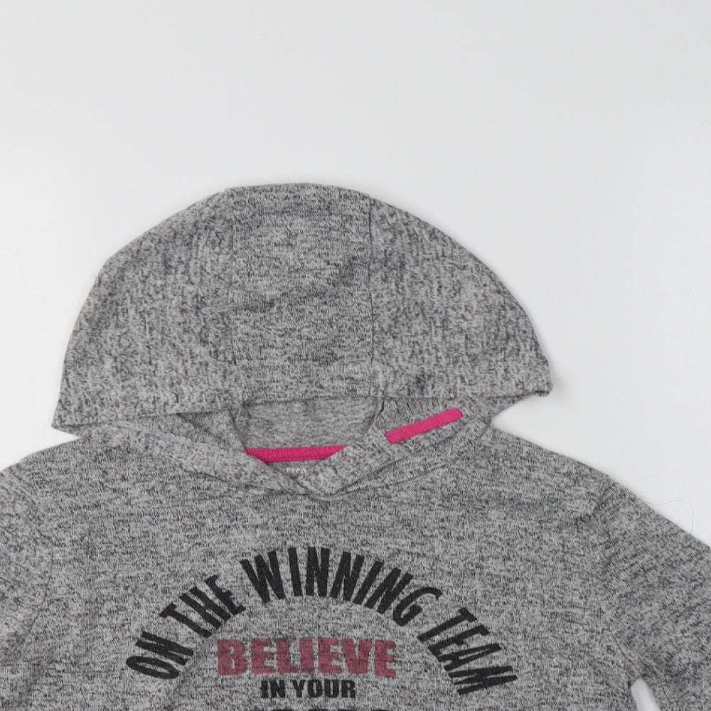 Pep & Co Girls Grey  Polyester Pullover Sweatshirt Size 8-9 Years   - New York