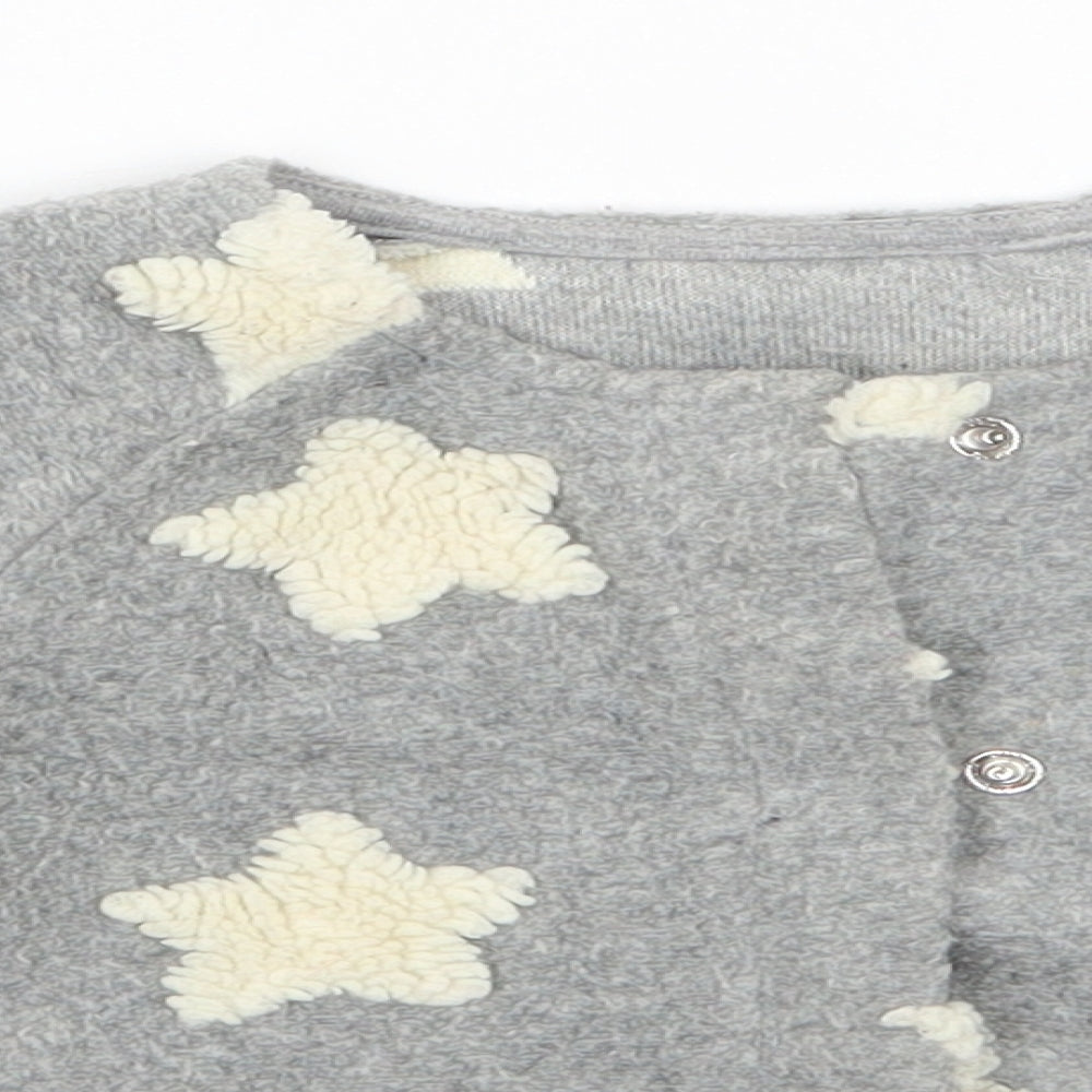 Matalan Girls Grey  Polyester Cardigan Jumper Size 9-12 Months   - Star Print
