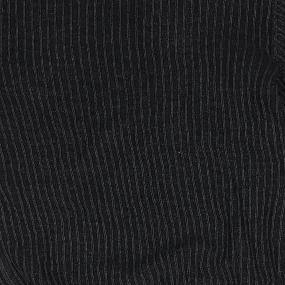 River Island Mens Black Round Neck  Cotton Pullover Jumper Size XS