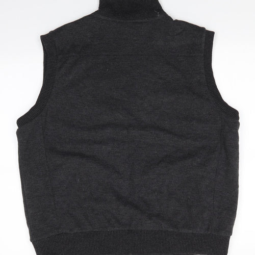 Blue Harbour Mens Grey   Gilet Waistcoat Size L   - Knitted Gilet Charcoal Grey