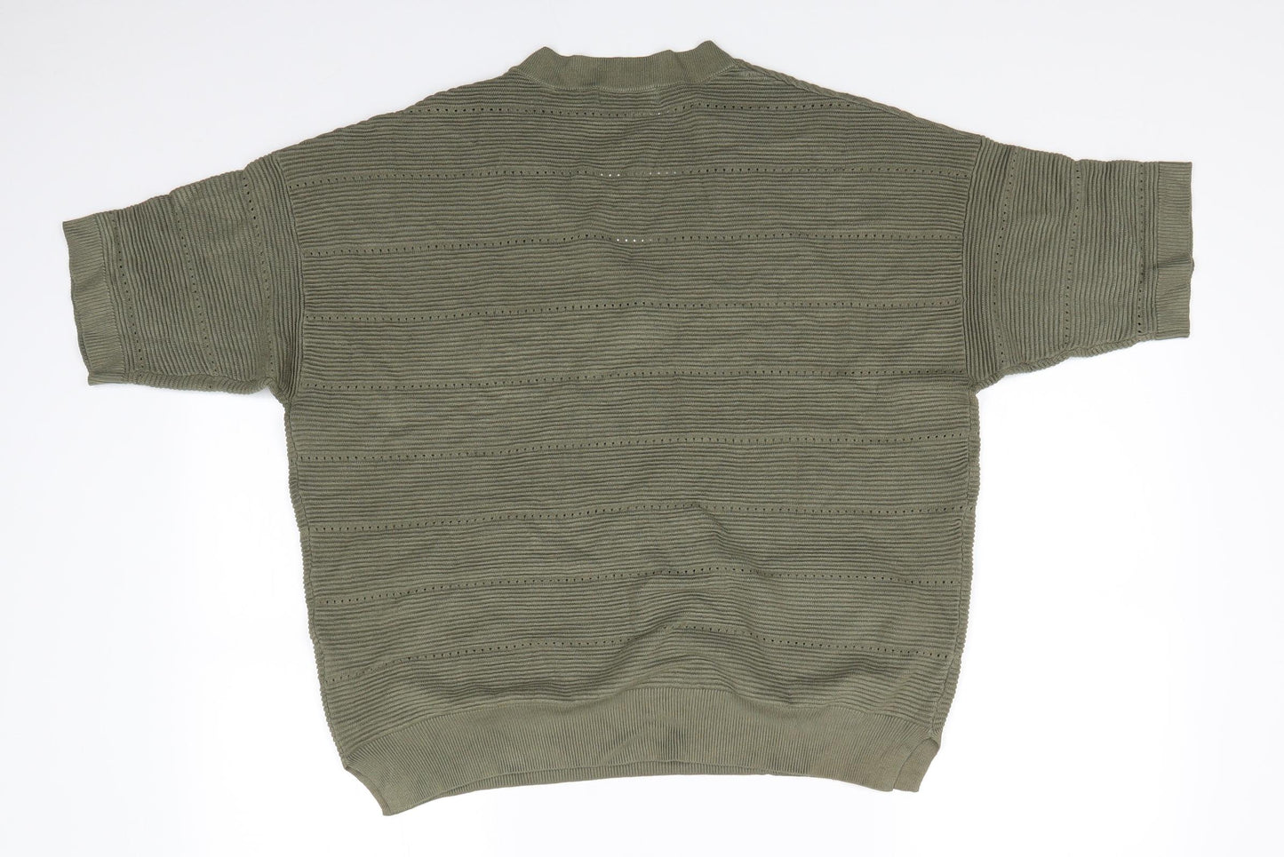 Florence and Fred Womens Green V-Neck  Viscose Pullover Jumper Size M   - Olive Green