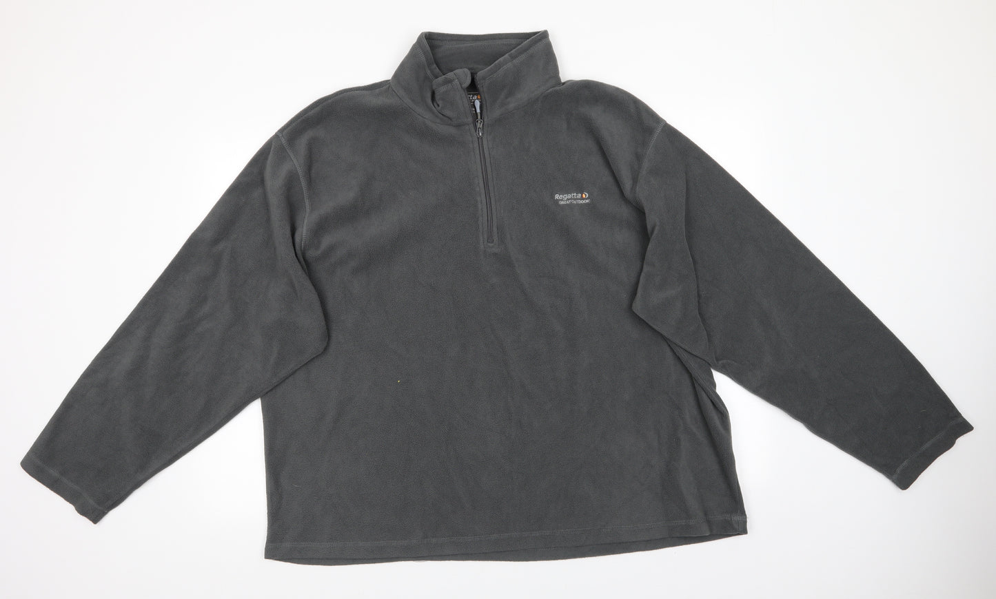 Regatta Mens Grey High Neck  Polyester Henley Jumper Size 3XL   - Mid Grey