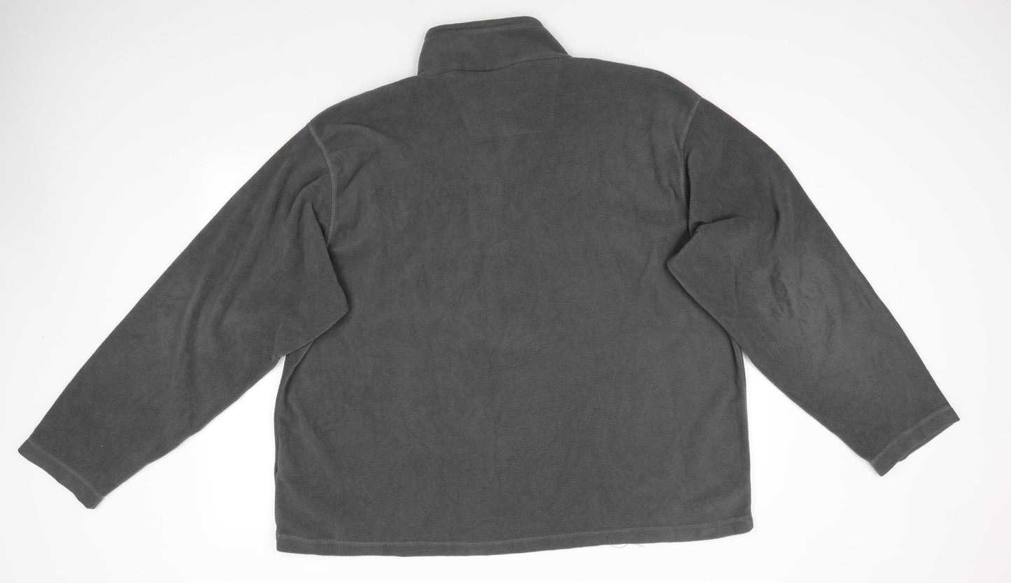 Regatta Mens Grey High Neck  Polyester Henley Jumper Size 3XL   - Mid Grey