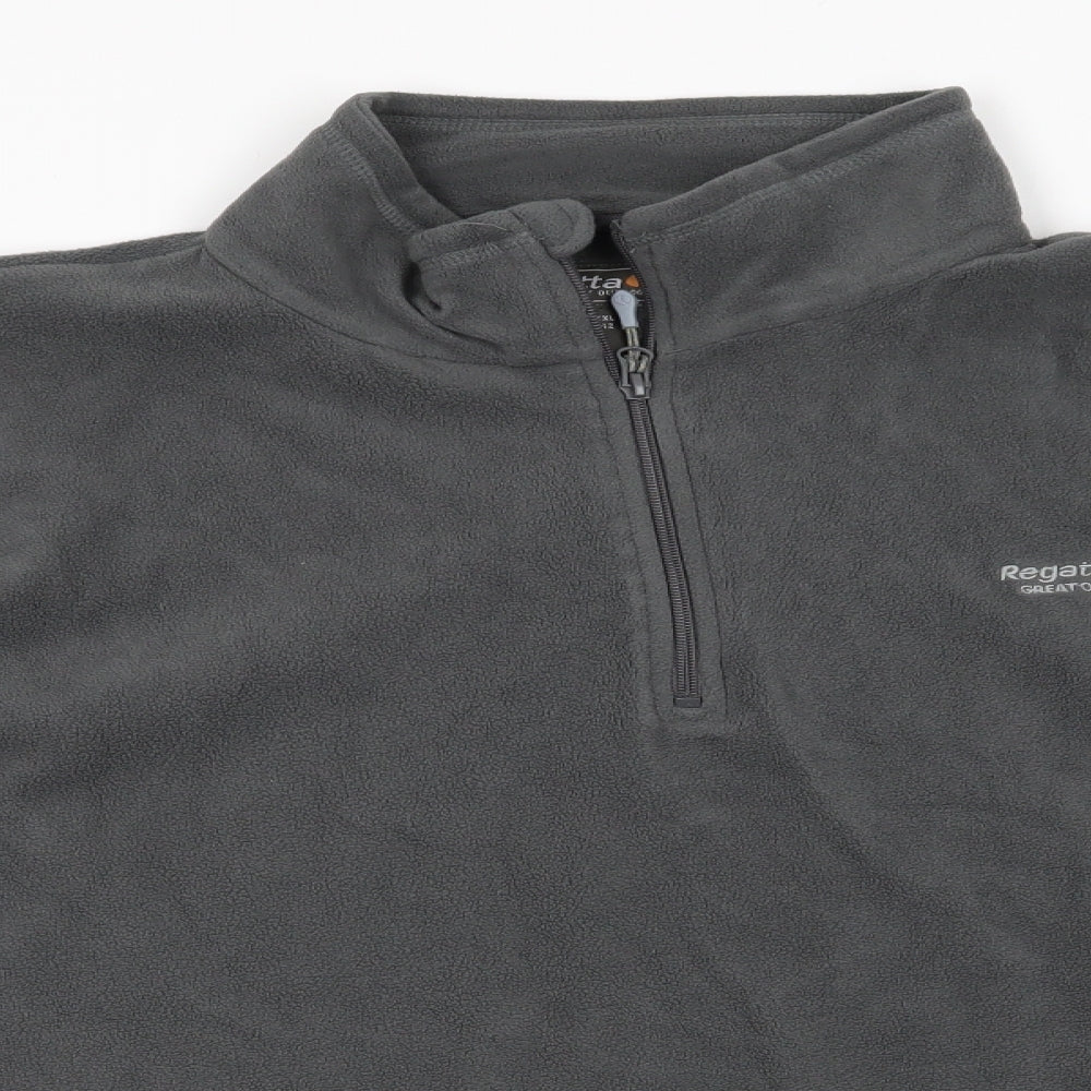 Regatta Mens Grey High Neck  Polyester Henley Jumper Size 3XL   - Mid Grey