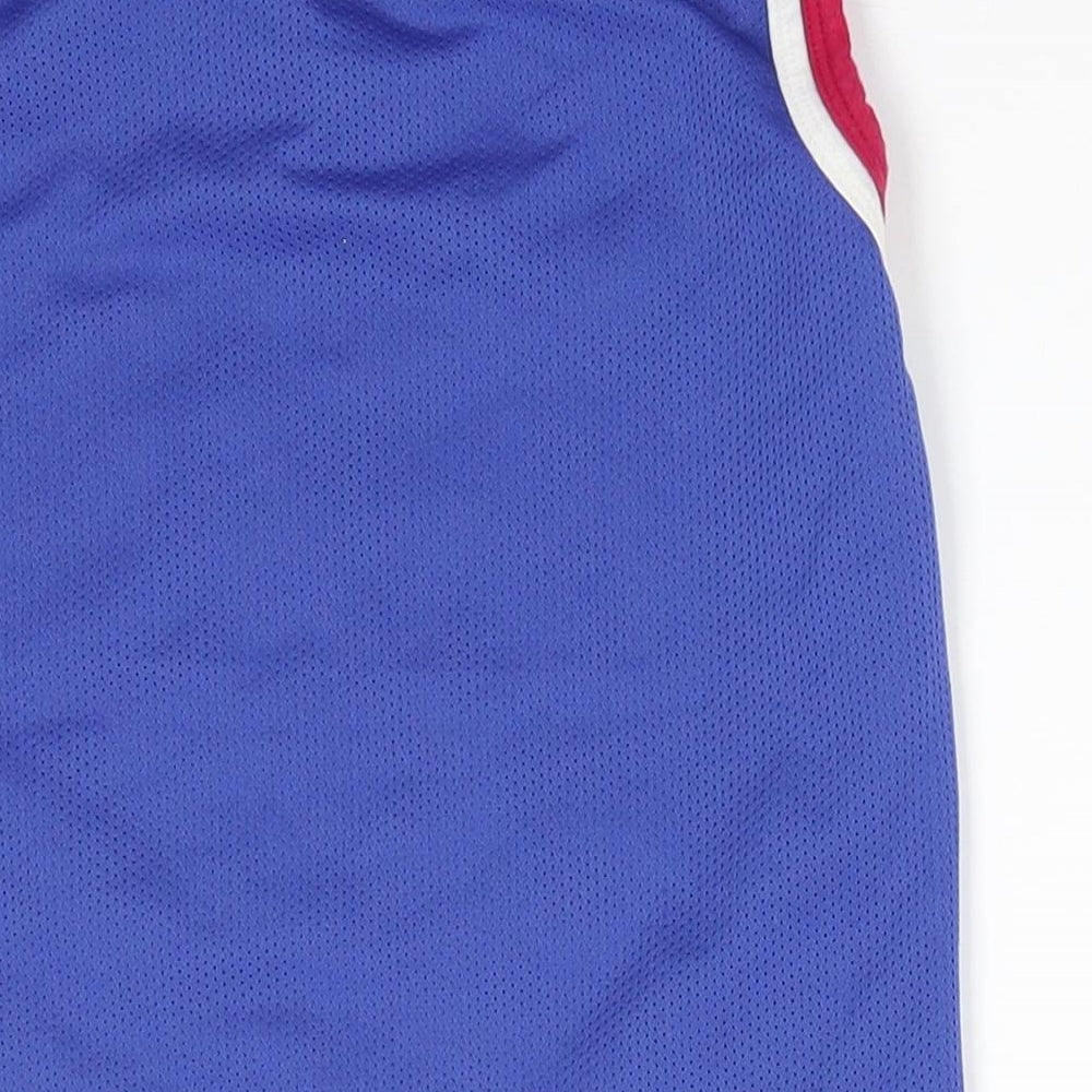 Rebel by Primark Boys Blue  Polyester Basic Tank Size 3-4 Years Round Neck  - Bronx Athl Dept 62