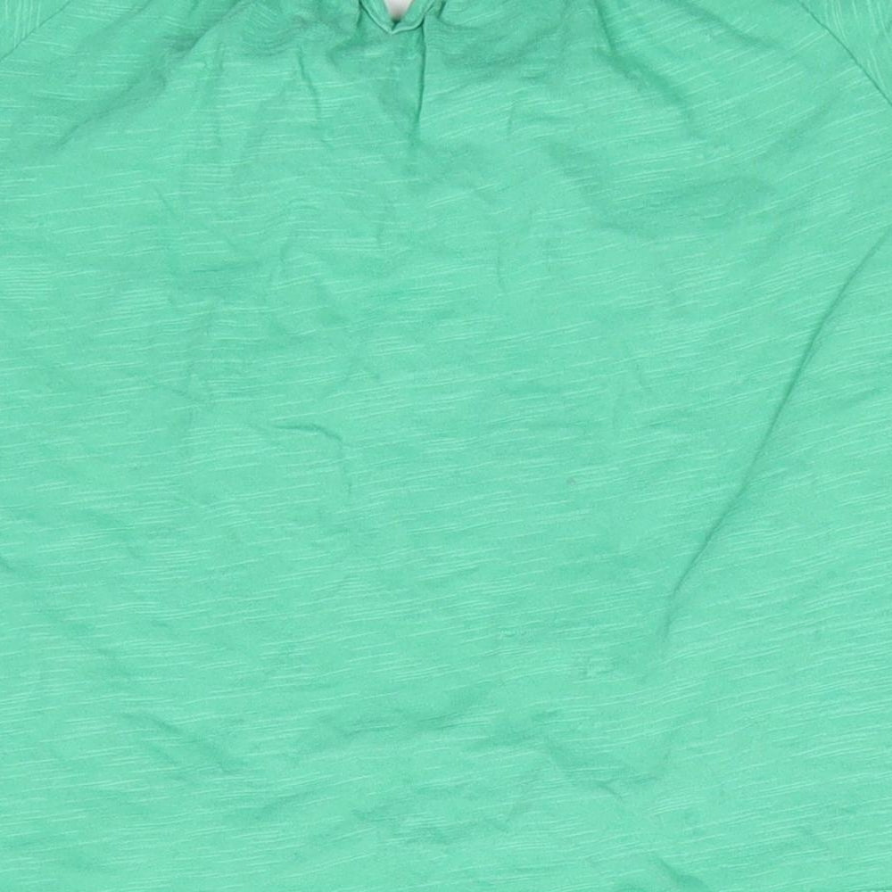 Indigo Girls Green  Cotton Basic T-Shirt Size 4-5 Years Round Neck  - Elasticated neckline Pink & Yellow