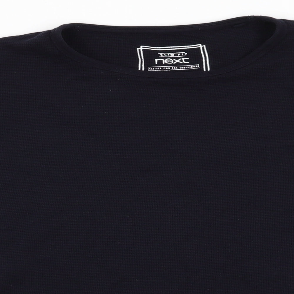NEXT Mens Blue  Cotton  T-Shirt Size M Crew Neck