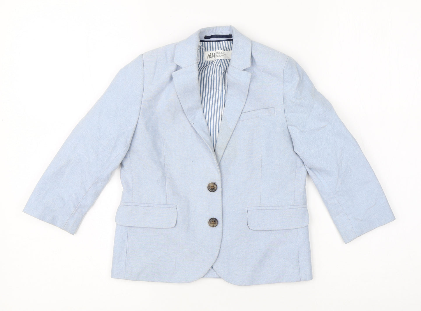 H&M Boys Blue   Jacket Blazer Size 3-4 Years  Button