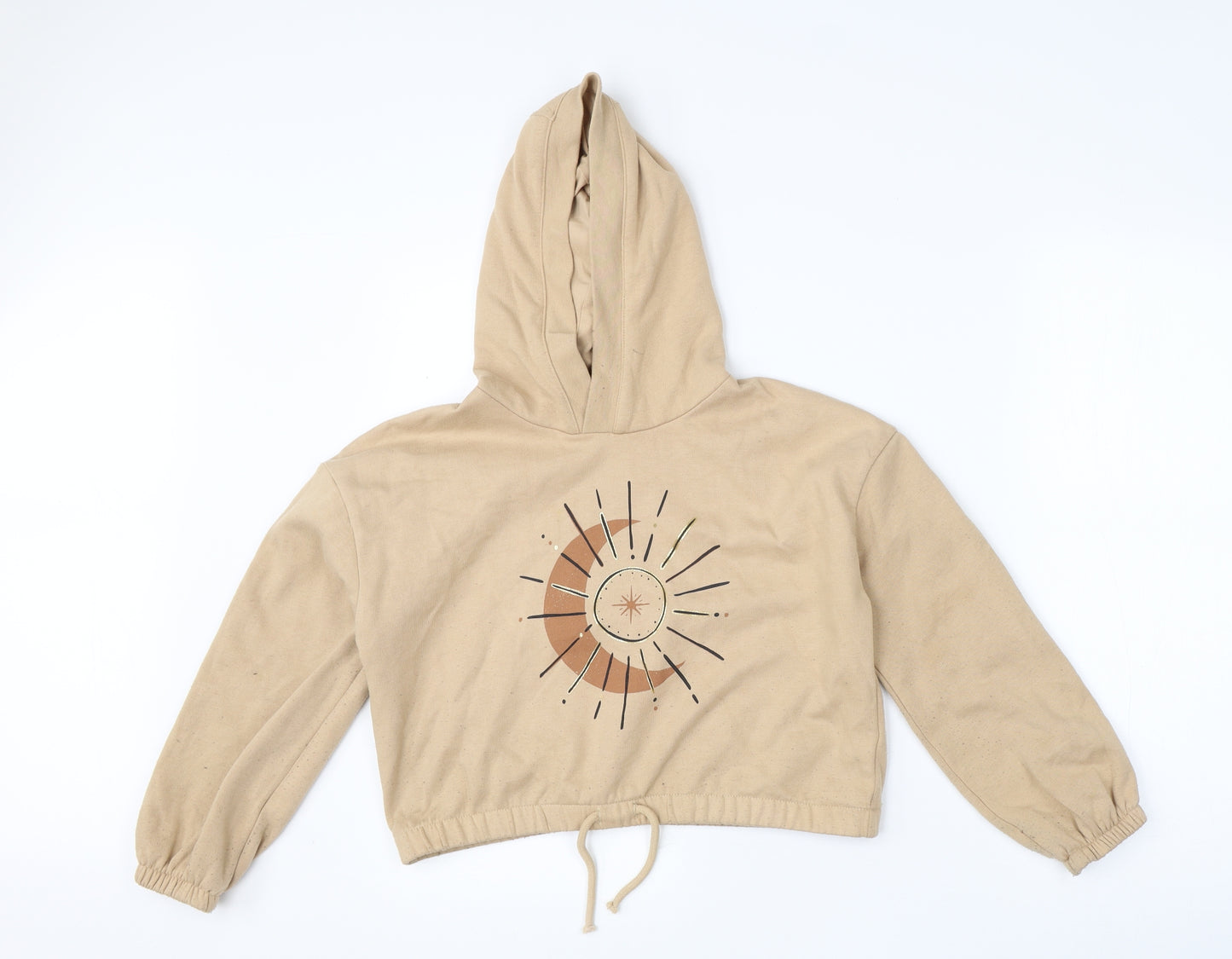 George Girls Brown  Cotton Pullover Hoodie Size 8-9 Years