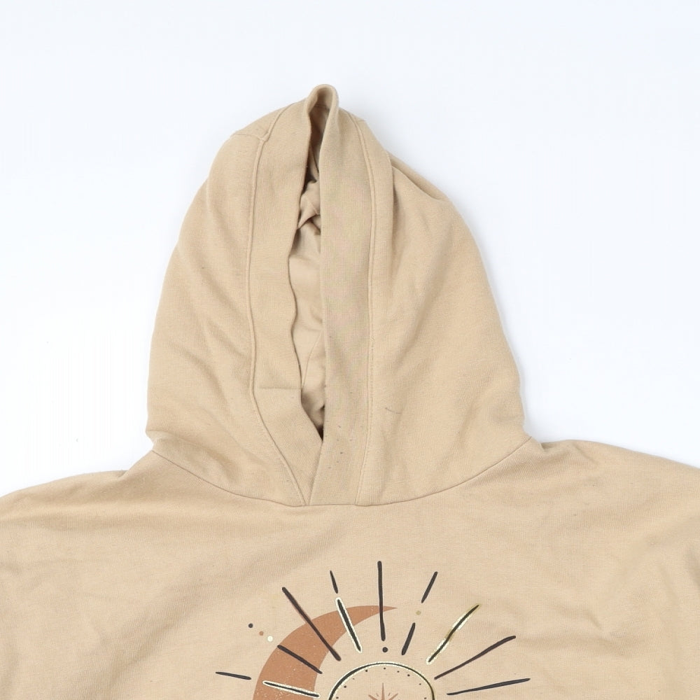 George Girls Brown  Cotton Pullover Hoodie Size 8-9 Years