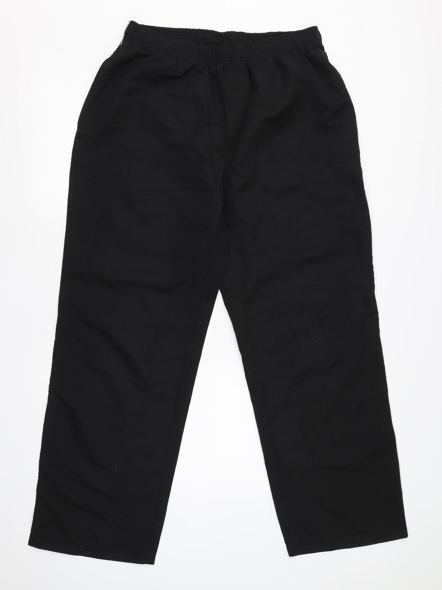 Preworn Mens Black  Polyester Jogger Trousers Size M L28 in Regular