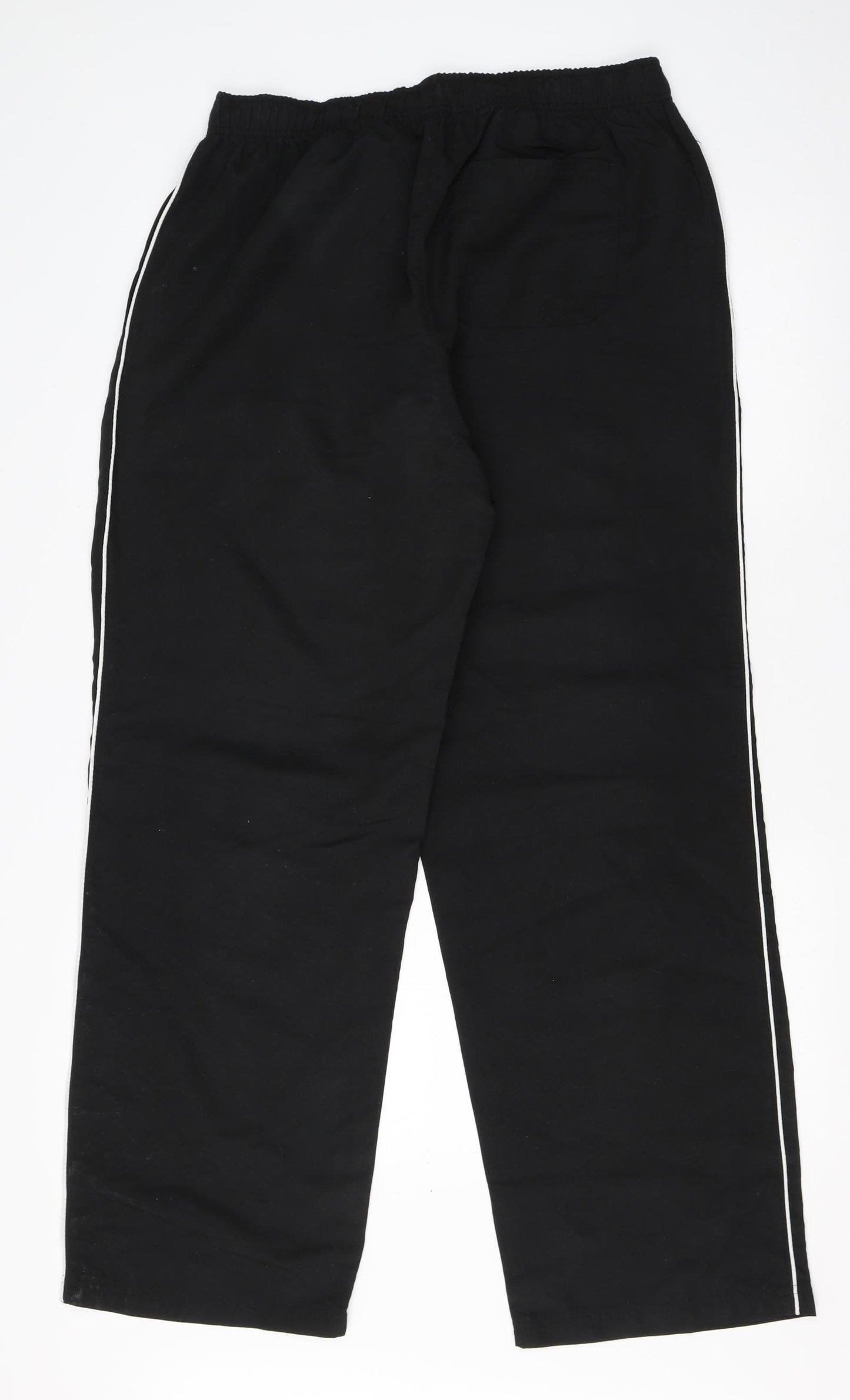 Preworn Mens Black  Polyester Jogger Trousers Size M L28 in Regular