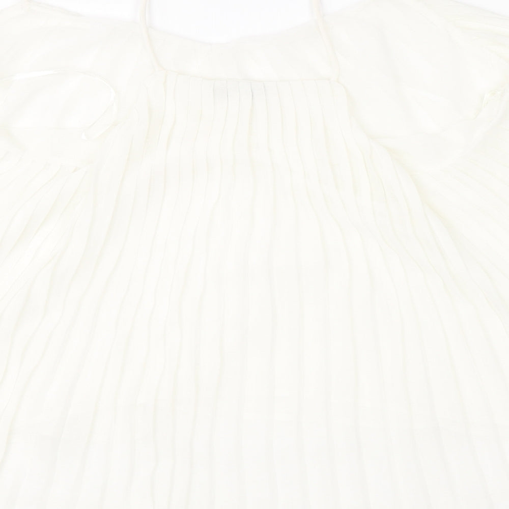 Papaya Womens White  Polyester Basic Blouse Size 18 Square Neck