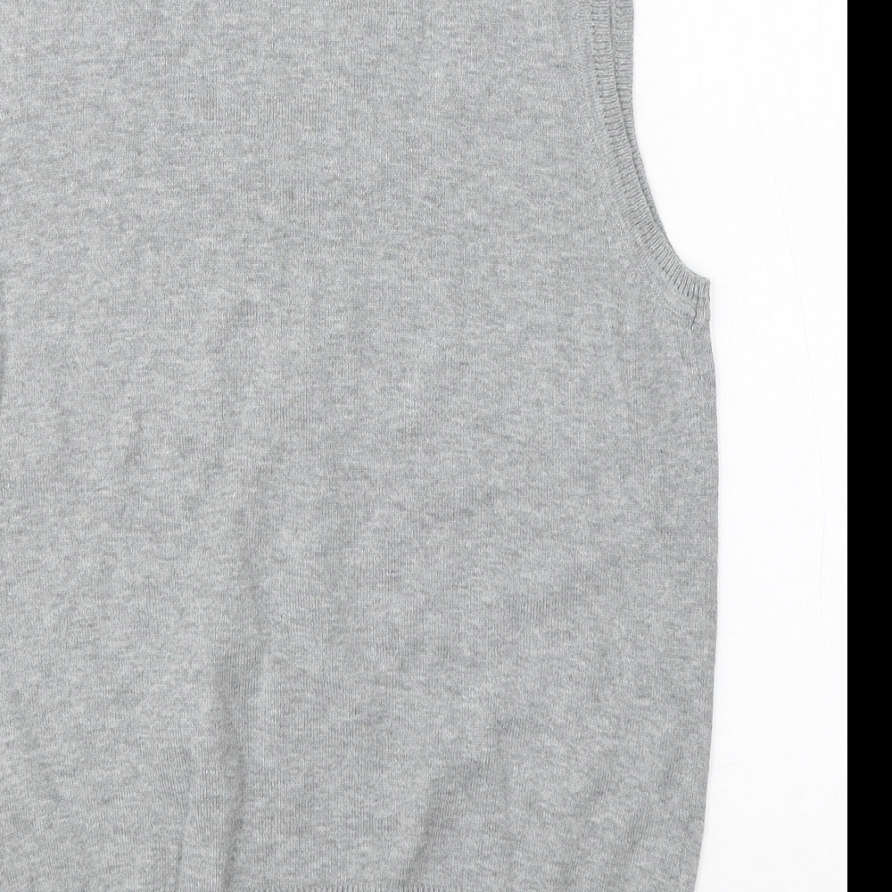 Papaya Womens Grey Round Neck  Cotton Vest Jumper Size 18