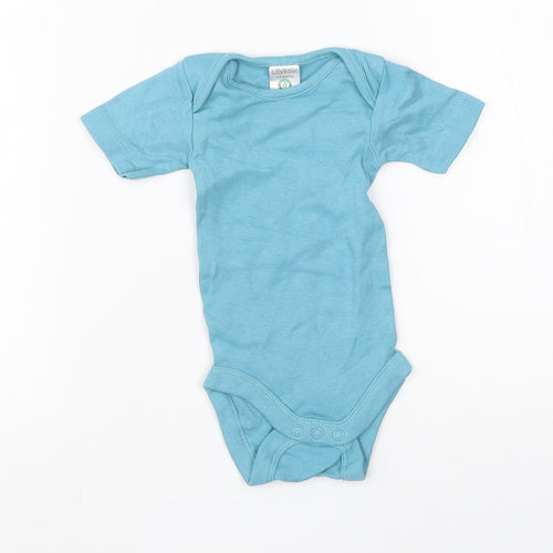 Lily & Dane Boys Blue  Cotton Babygrow One-Piece Size 0-3 Months