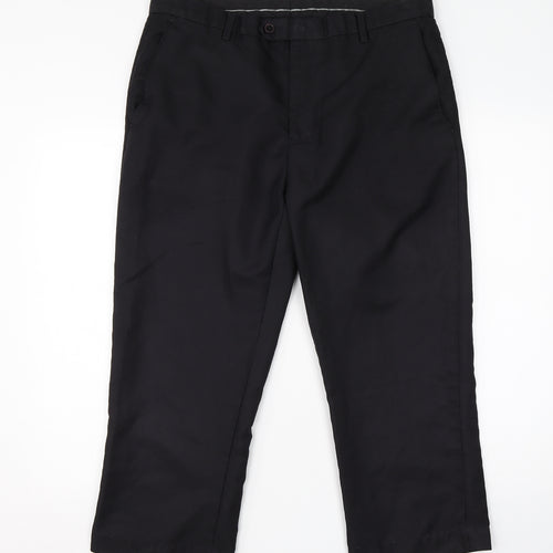 Cedar Wood State Mens Black  Polyester Dress Pants Trousers Size 36 L20 in Regular