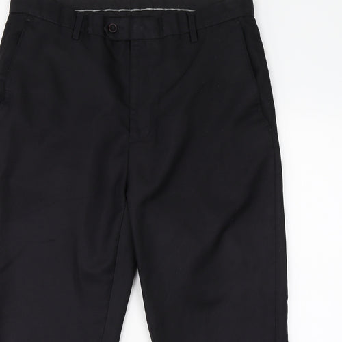 Cedar Wood State Mens Black  Polyester Dress Pants Trousers Size 36 L20 in Regular