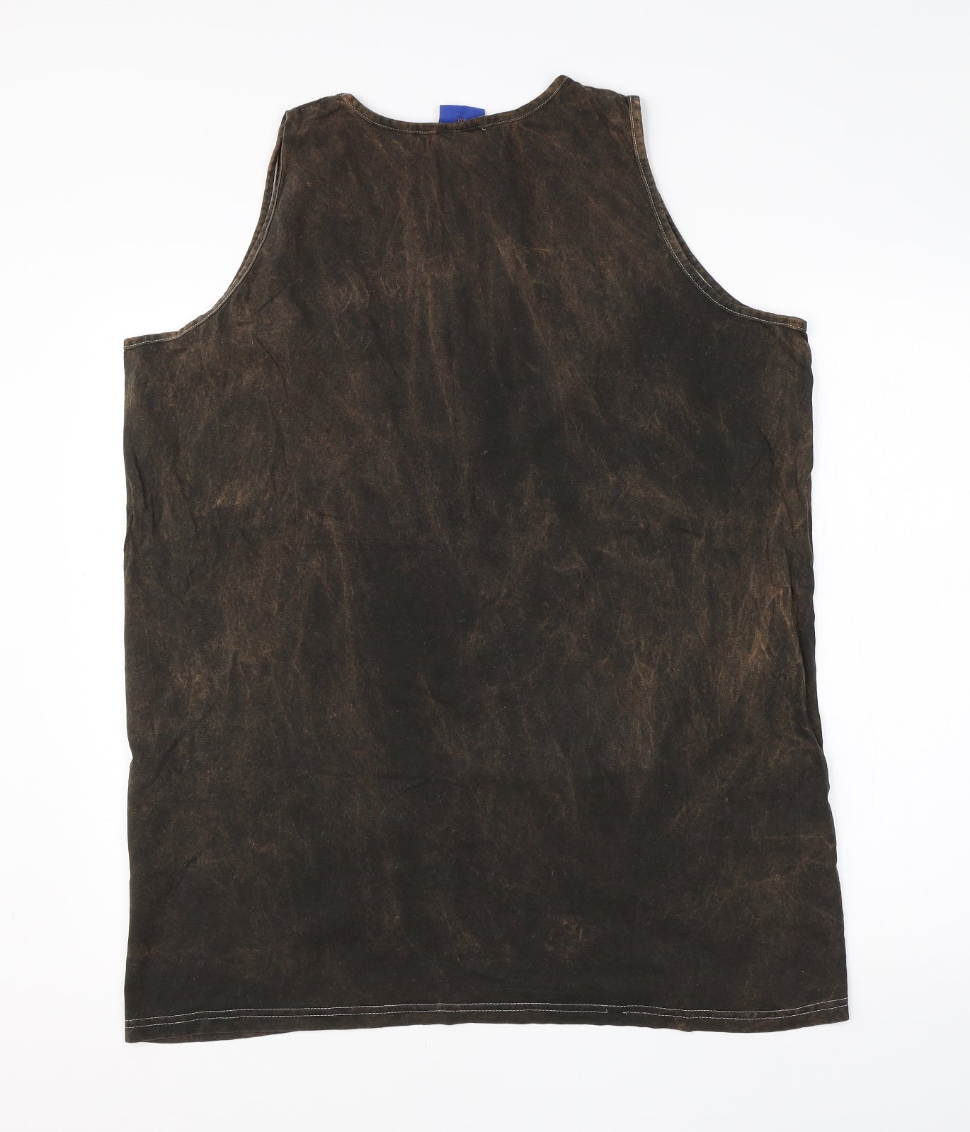 Preworn Mens Brown  Cotton  T-Shirt Size 3XL Round Neck  - america mororcycle