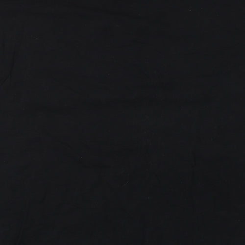Fruit of the Loom Mens Black  Cotton  T-Shirt Size 2XL Round Neck  - beer