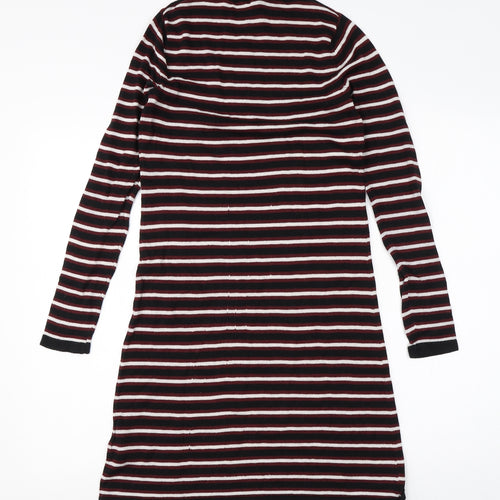 ESMARA Womens Red Striped Cotton T-Shirt Dress  Size 8  Halter