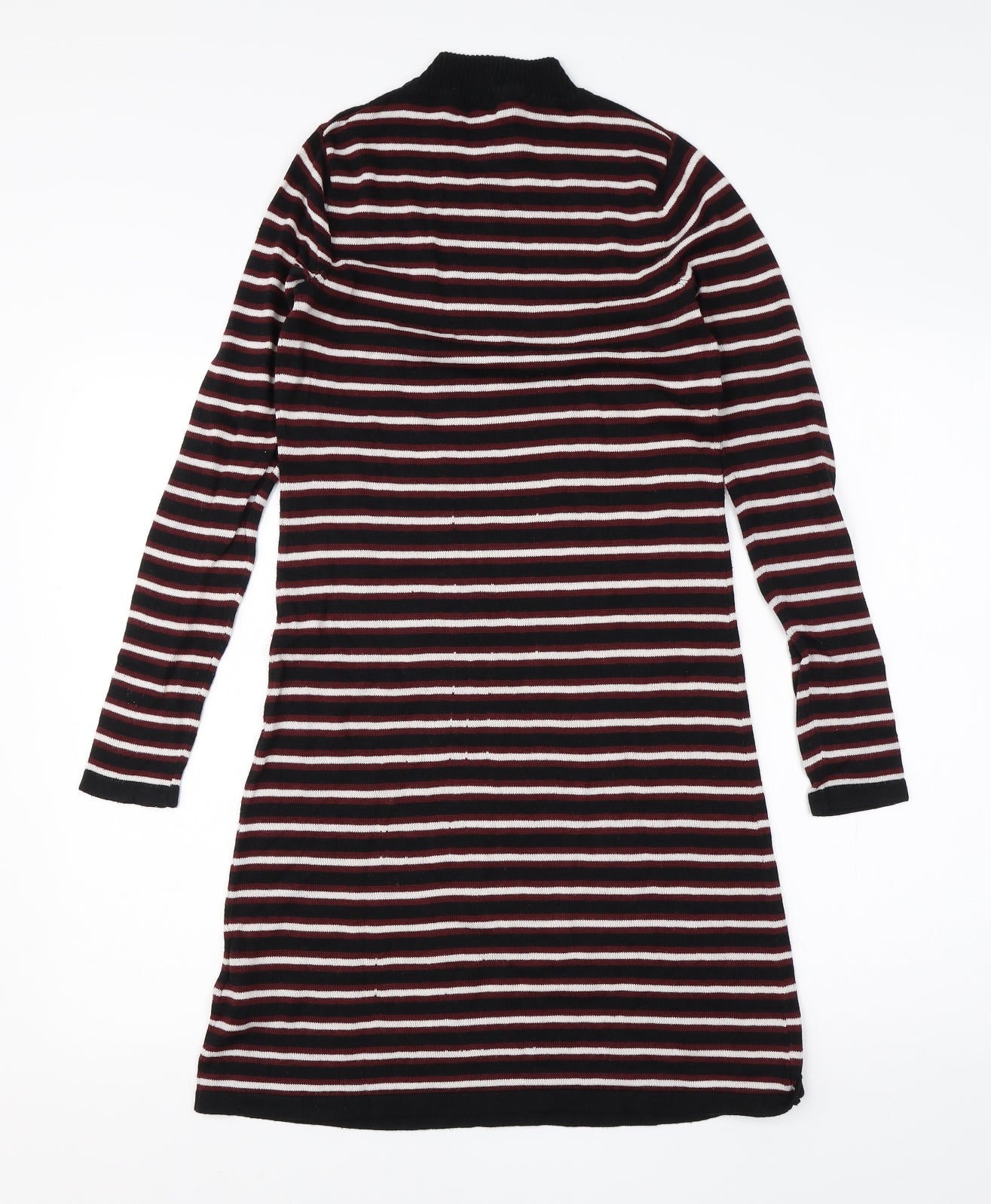 ESMARA Womens Red Striped Cotton T-Shirt Dress  Size 8  Halter