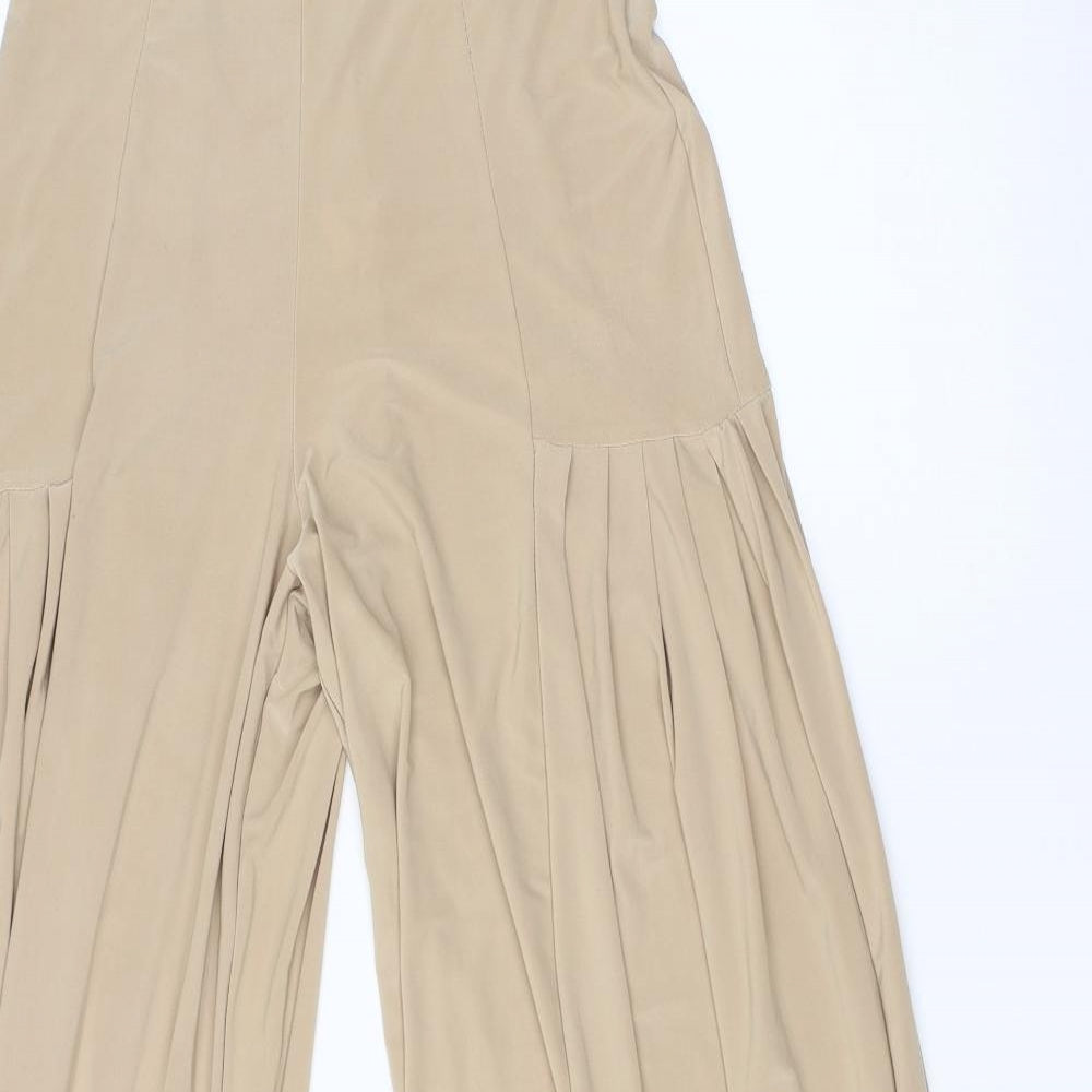Boohoo Womens Ivory  Polyester Bloomer Trousers Size 6 L28 in Regular