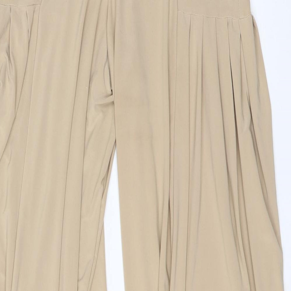 Boohoo Womens Ivory  Polyester Bloomer Trousers Size 6 L28 in Regular