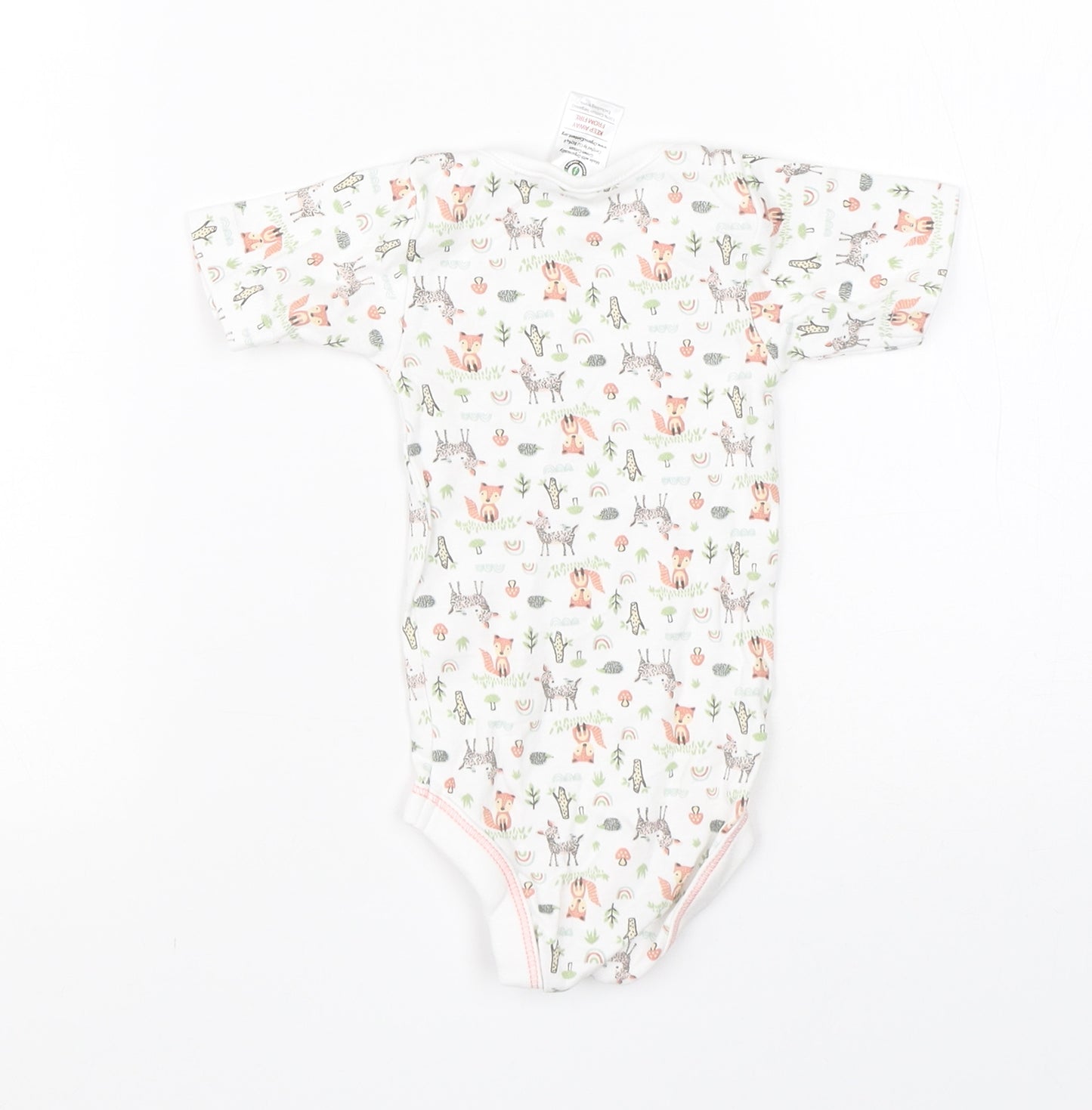 Lily & Dan Baby White  Cotton Babygrow One-Piece Size 3-6 Months