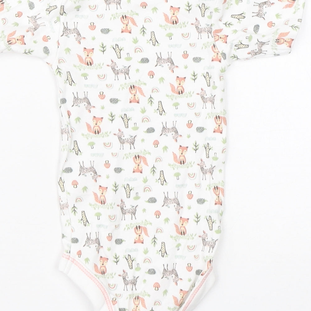 Lily & Dan Baby White  Cotton Babygrow One-Piece Size 3-6 Months