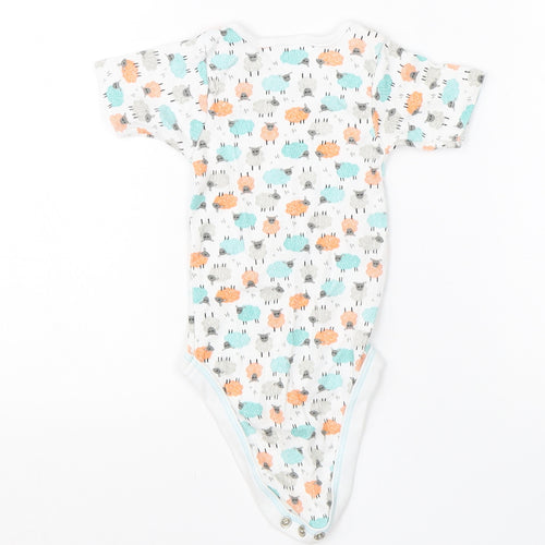 Lily & Dan Baby White  Cotton Babygrow One-Piece Size 3-6 Months