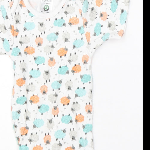 Lily & Dan Baby White  Cotton Babygrow One-Piece Size 3-6 Months