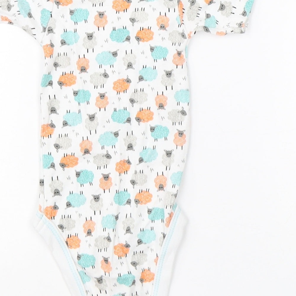 Lily & Dan Baby White  Cotton Babygrow One-Piece Size 3-6 Months