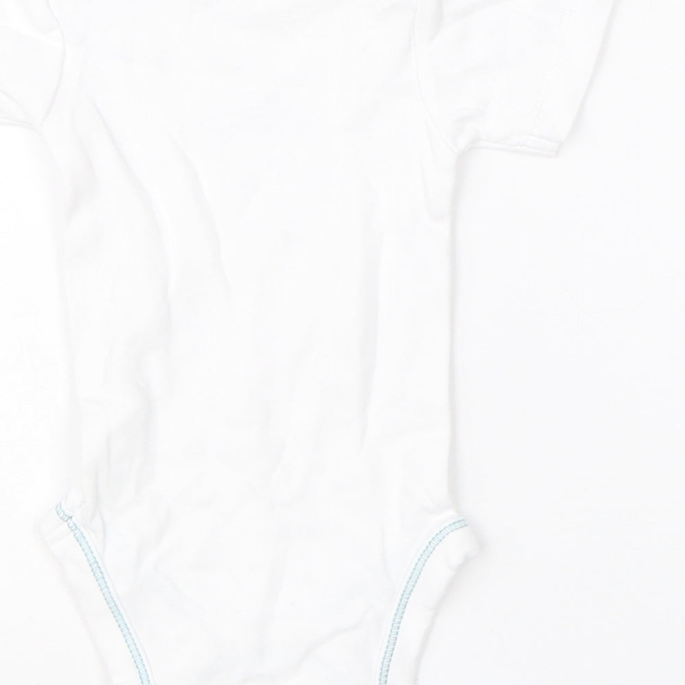 Lily & Dan Baby White  Cotton Babygrow One-Piece Size 0-3 Months