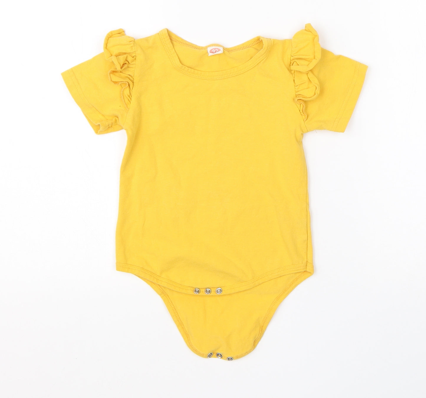 Preworn Girls Yellow  Cotton Babygrow One-Piece Size 18-24 Months