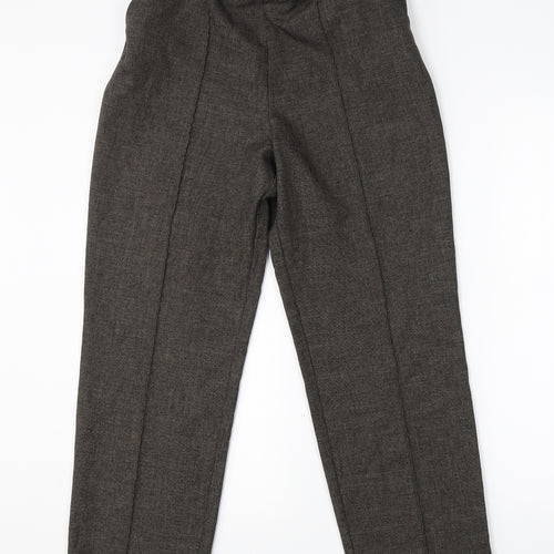M&S Womens Grey  Polyester Dress Pants Trousers Size 12 L27 in Regular