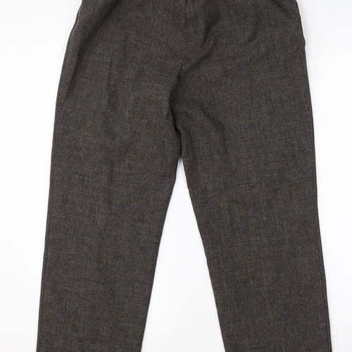 M&S Womens Grey  Polyester Dress Pants Trousers Size 12 L27 in Regular