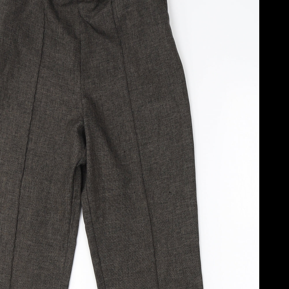M&S Womens Grey  Polyester Dress Pants Trousers Size 12 L27 in Regular