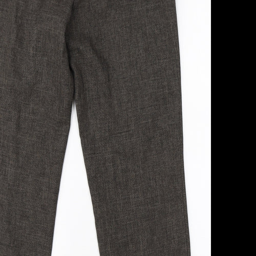 M&S Womens Grey  Polyester Dress Pants Trousers Size 12 L27 in Regular